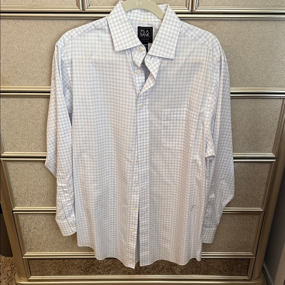 Jos. A. Bank Blue Checkered Dress Shirt - Picture 1 of 2